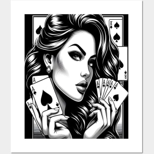 Spades cards woman poker Posters and Art